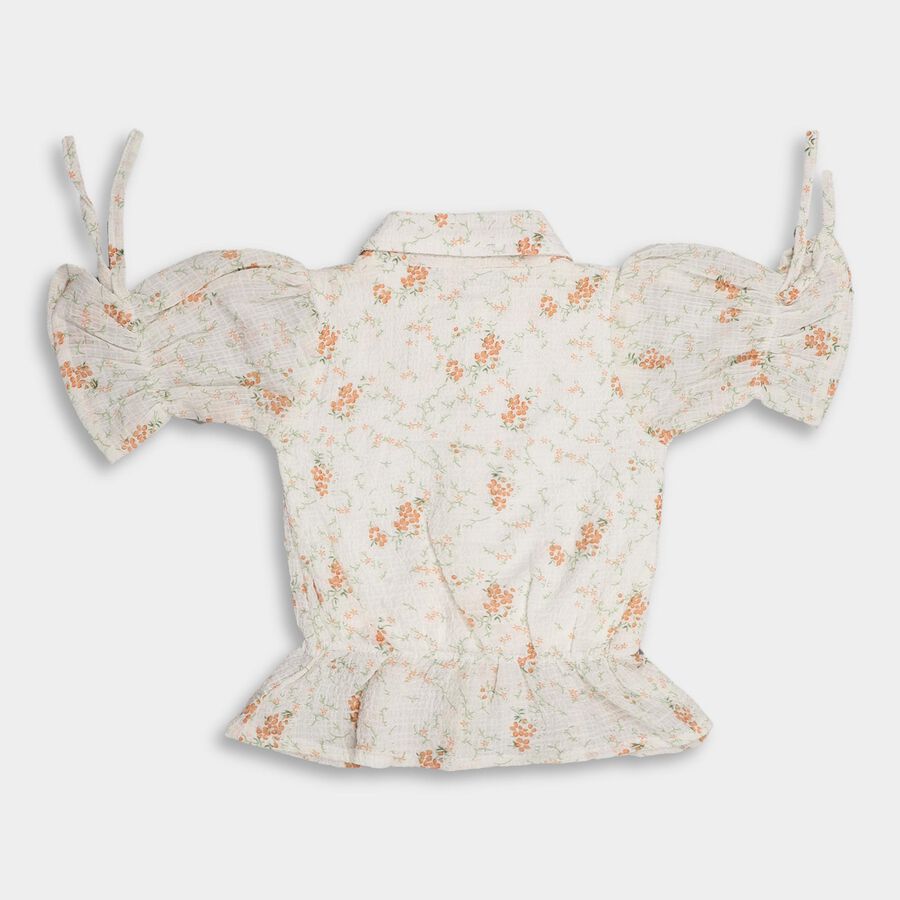 Girls' T-Shirt, सफ़ेद, large