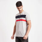 Stripes Henley T-Shirt, हल्का ग्रे, small image number null