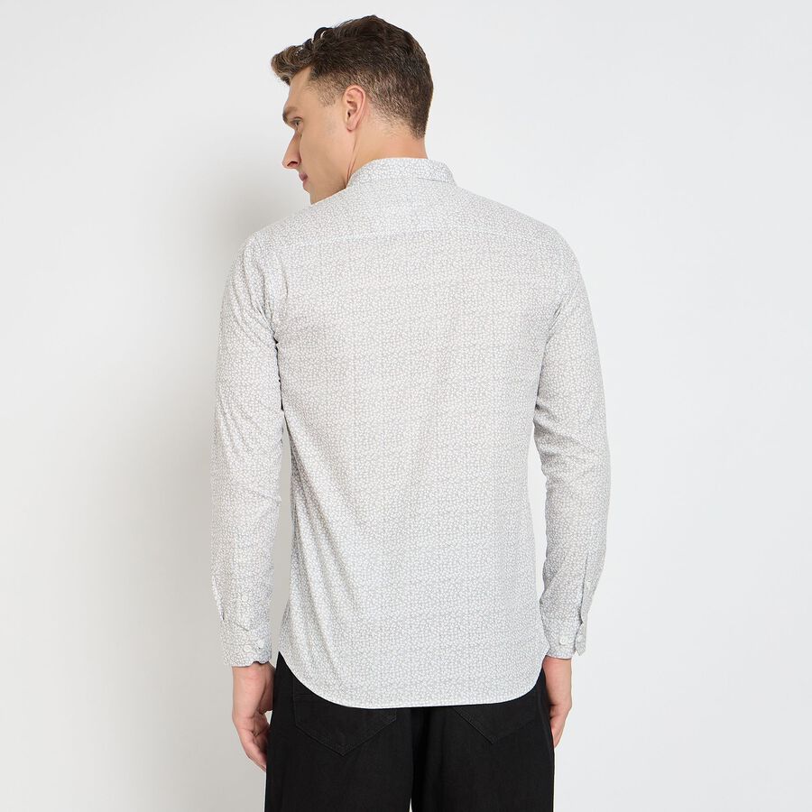 Men's Cotton Casual Shirt, Light Grey, large image number null