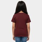 Girls' T-Shirt, वाइन, small
