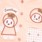 Infants Soft Peach Hooded Casual Hipster Set, Peach, small image number null