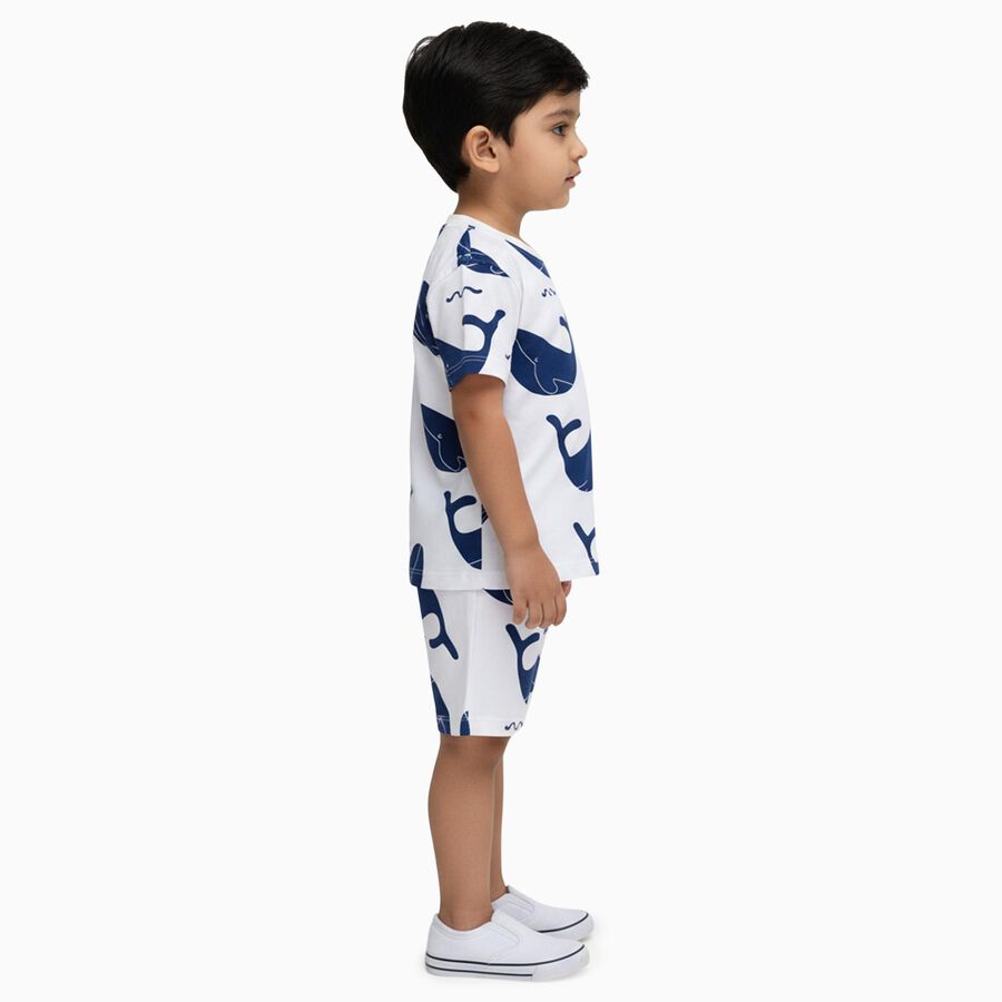 Boys' Night Suit, ऑफ व्हाइट, large image number null