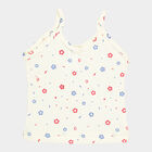 Girls Cotton Solid Vest, Yellow, small image number null