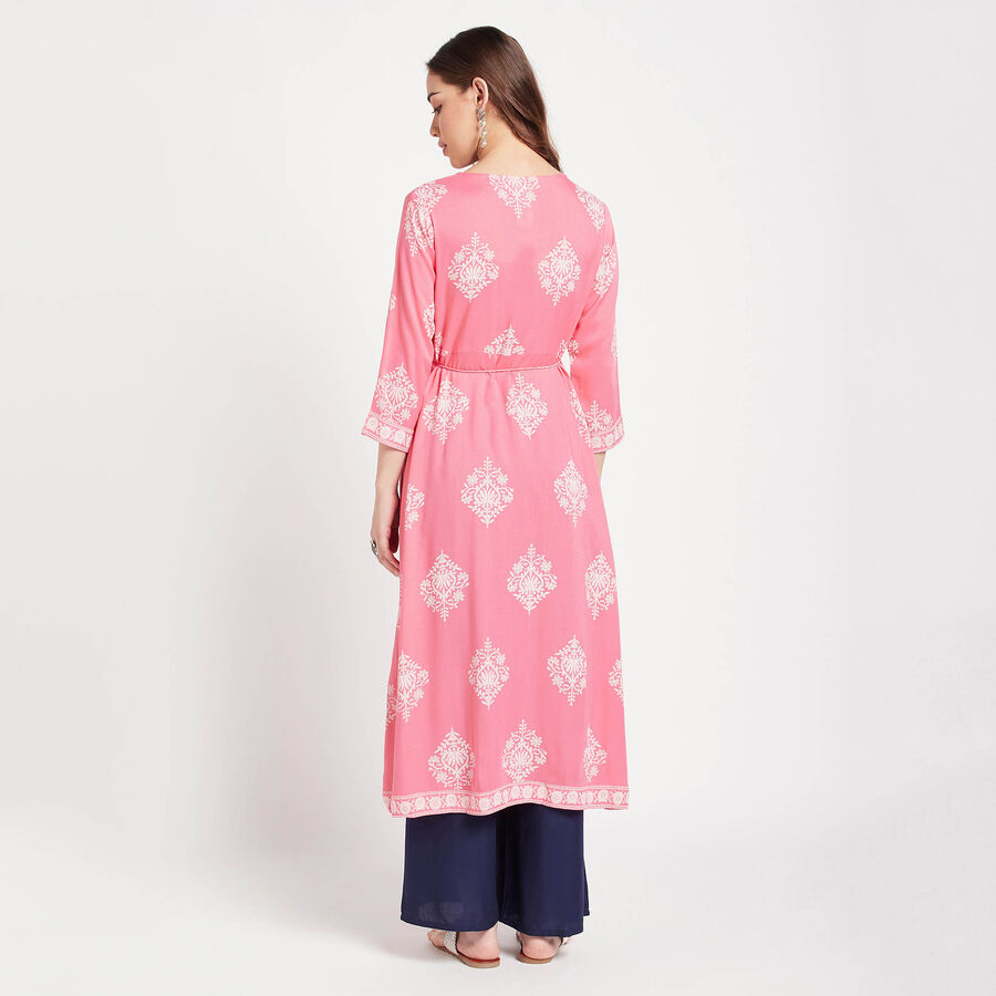 All Over Print Kurta, गुलाबी, large image number null