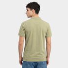 Men Olive Green Cotton Polo Neck Polo T-Shirt, Light Green, small