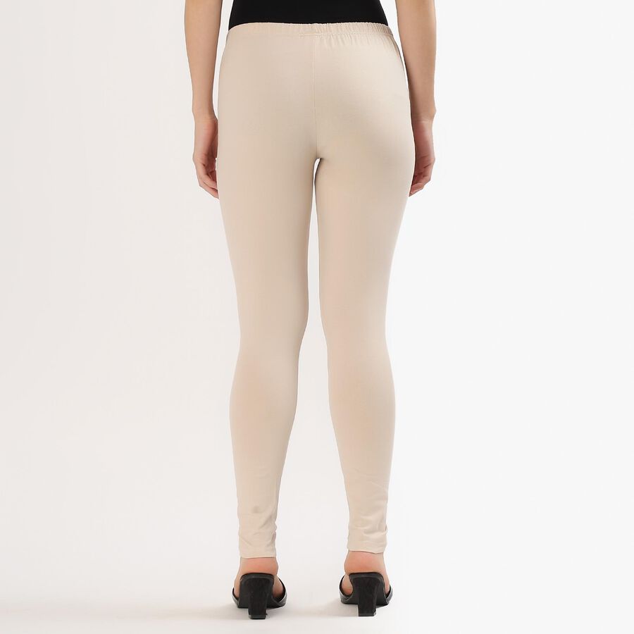 Women's Beige Cotton Blend Stretchable Churidar, Beige, large
