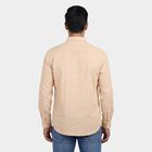 Men's Peach Half Sleeve Spread Collar Casual Shirt, Peach, small