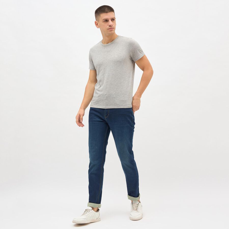 Men's Deep Indigo Slim Fit Classic Jeans, Mid Blue, large