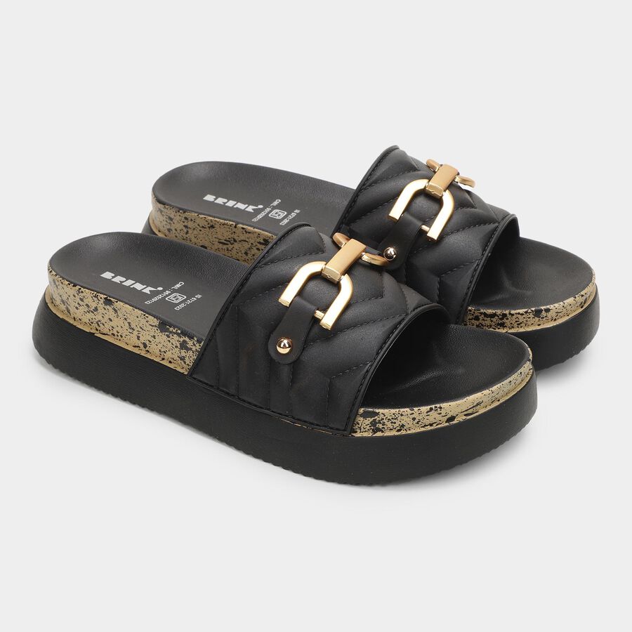 Ladies' Slipper, Black, large image number null