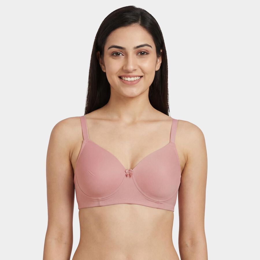 Women's Light Pink V-Neck Minimalist Bra, Light Pink, large