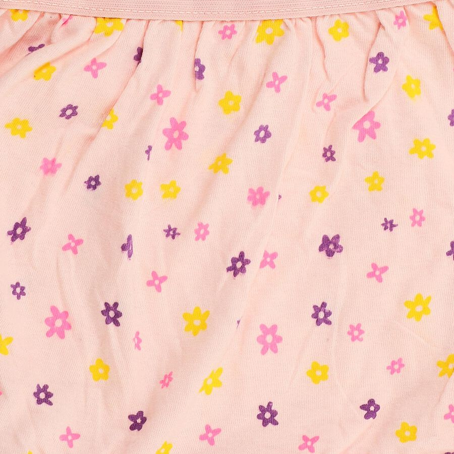 Girls' Pink Regular Fit Polka Dot Bloomers, हल्का गुलाबी, large