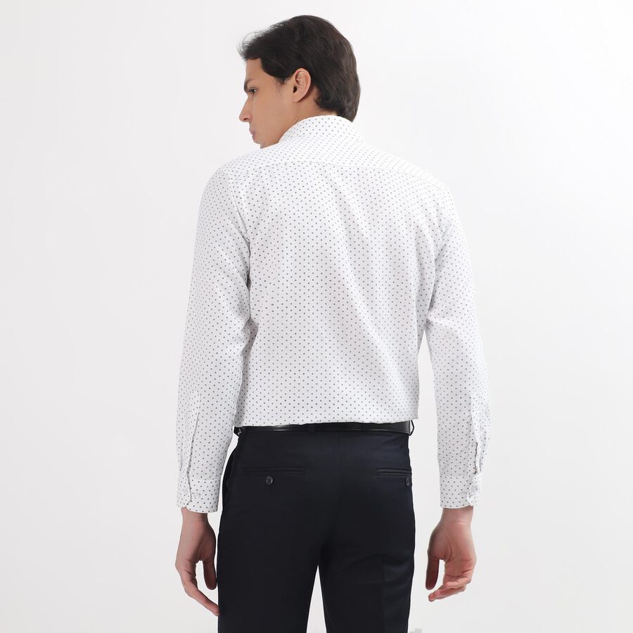 Men's Snow White Full Sleeve Classic Collar Formal Shirt, White, large image number null