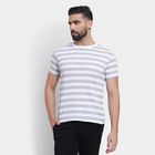 Men's Round Neck Half Sleeves T-Shirt , White, small image number null