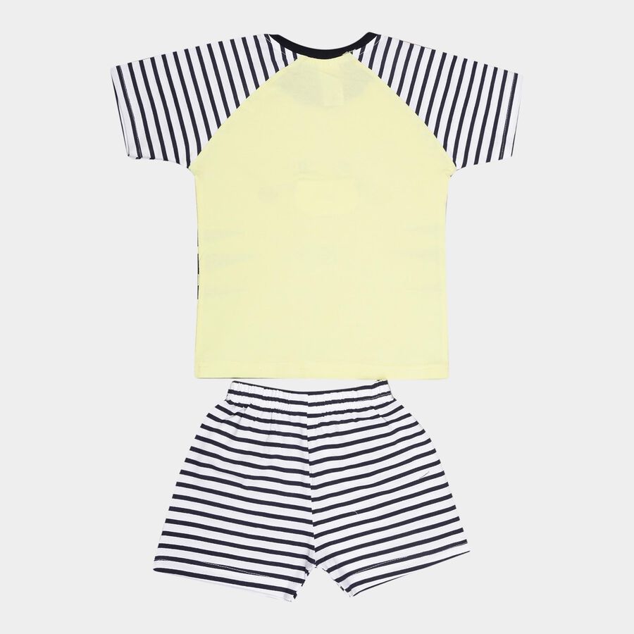 Infants Cotton Round Neck Baba Suit, Yellow, large image number null