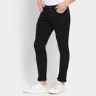 Men's Skinny Jeans, काला, small