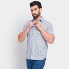 Men's 100% Cotton Casual Shirt , White, small