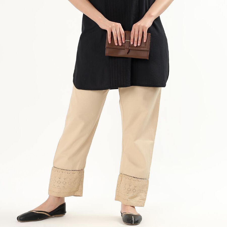 Ladies' 100% Cotton Palazzos, गहरा पीला, large image number null