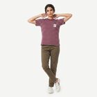 Women's Purple Cotton Round Neck Regular T-Shirt, Purple, small