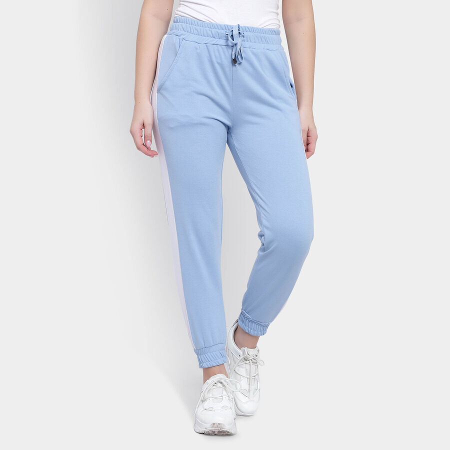 Cut & Sew Regular Joggers, Light Blue, large image number null