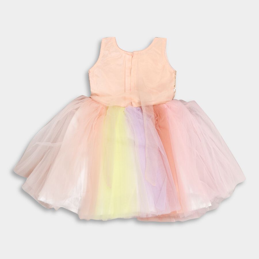 Girl's Frock, Peach, large image number null