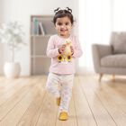 Infants Pink Cotton Round Neck Lounge Hipster Set, Light Pink, small