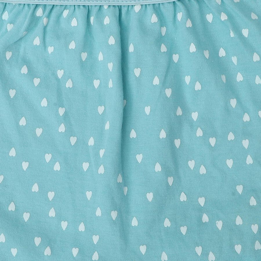 Girls' Aqua Regular Fit Solid Bloomer, एक्वा, large