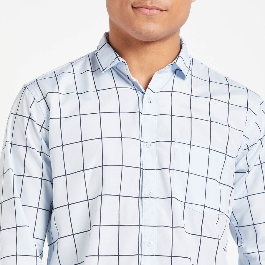 Checks Casual Shirt, Light Blue, large image number null