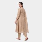 Women's Beige Embroidered Ethnic Set, Beige, small