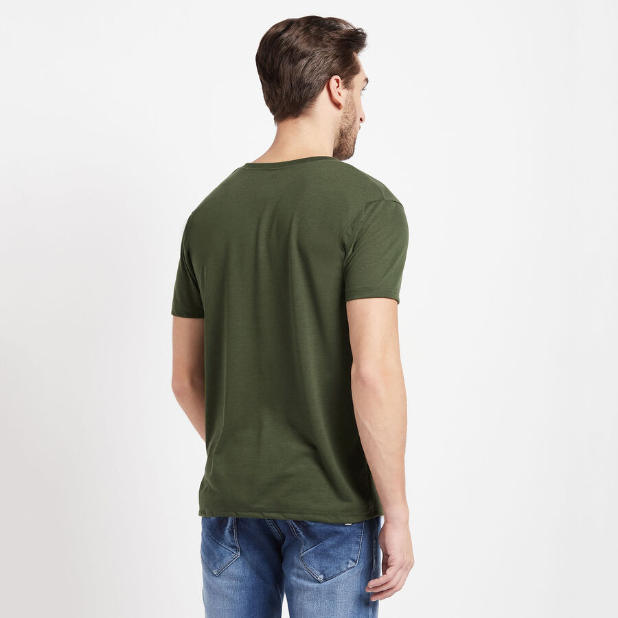 Round Neck T-Shirt, Olive, large image number null