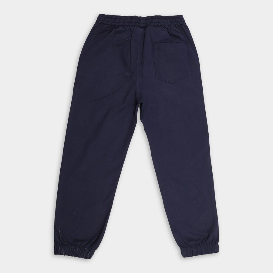 Boys' 100% Cotton Trousers, Navy Blue, large image number null