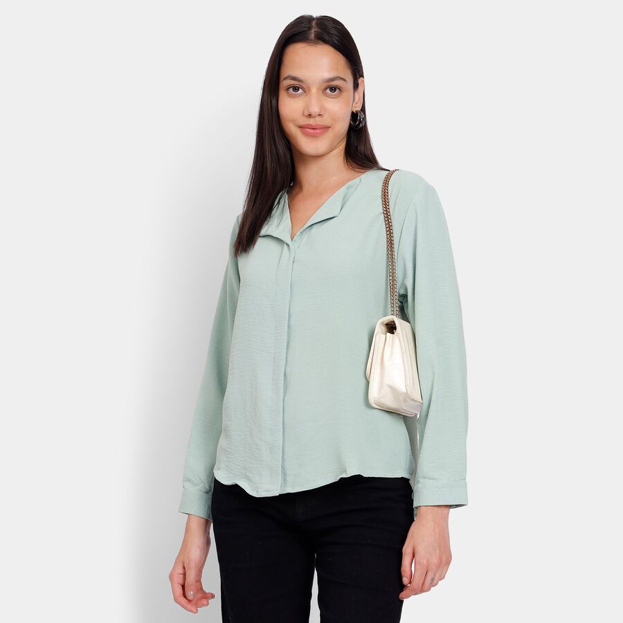 Ladies' Shirt, हल्का हरा, large image number null