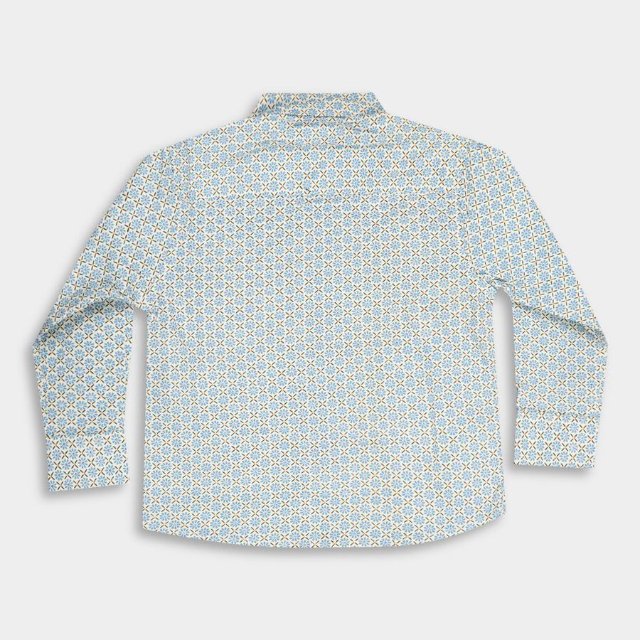 Boys' 100% Cotton Casual Shirt, Beige, large image number null