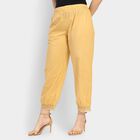 Ladies' 100% Cotton Palazzos , गहरा पीला, small image number null