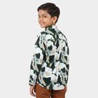 Boys Green Cotton Long Sleeves Regular Fit Casual Shirt, Light Green, small