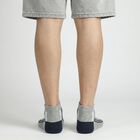 Men's Grey Regular Fit Striped Pack of 3 Socks, मिश्रित हल्का ग्रे, small