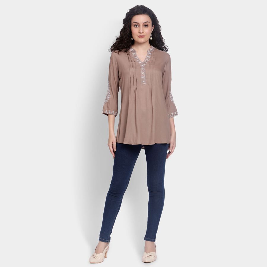 Ladies' Kurti , भूरा, large image number null