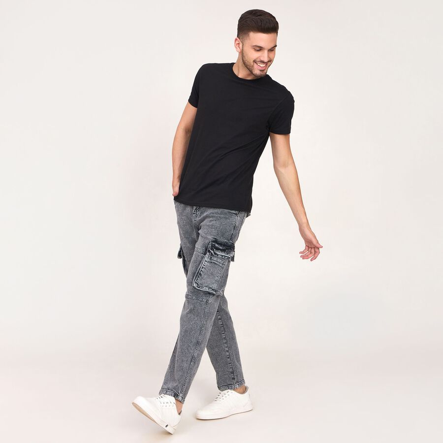 Men's 100% Cotton Skinny Jeans, Light Grey, large image number null