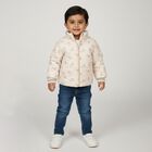 Infants Light Beige High Neck Casual Jacket, Beige, small image number null