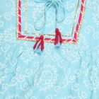 Girls Light Sky Blue Printed Square Neck Bohemian Fusion Set, Light Blue, small image number null