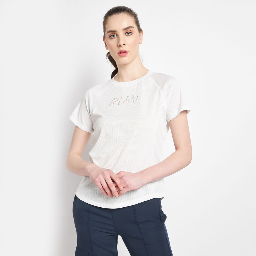 Round Neck T-Shirt, सफ़ेद, large image number null