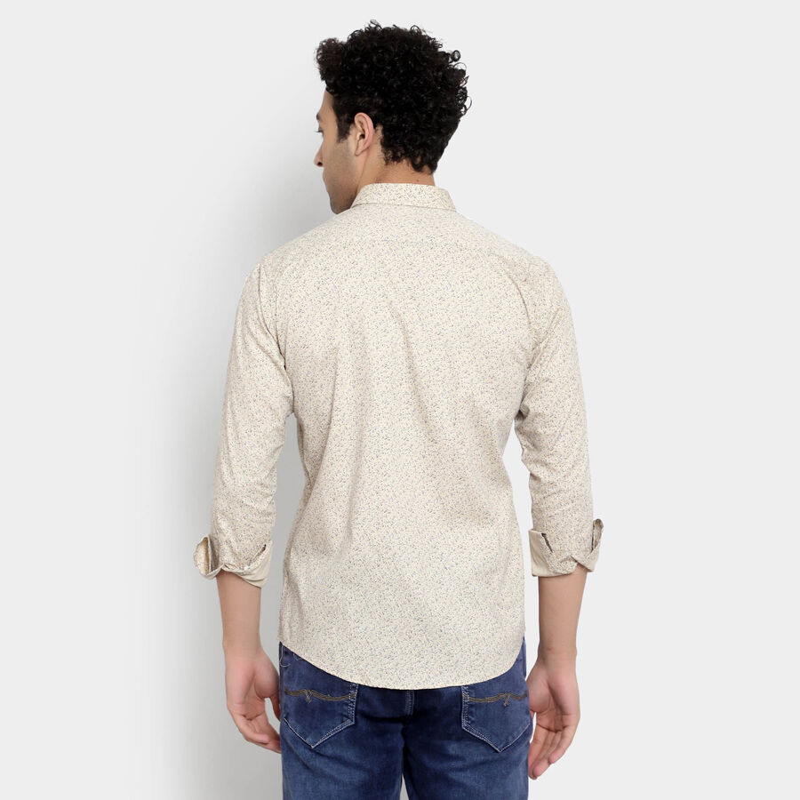 Cotton Printed Casual Shirt, Beige, large image number null