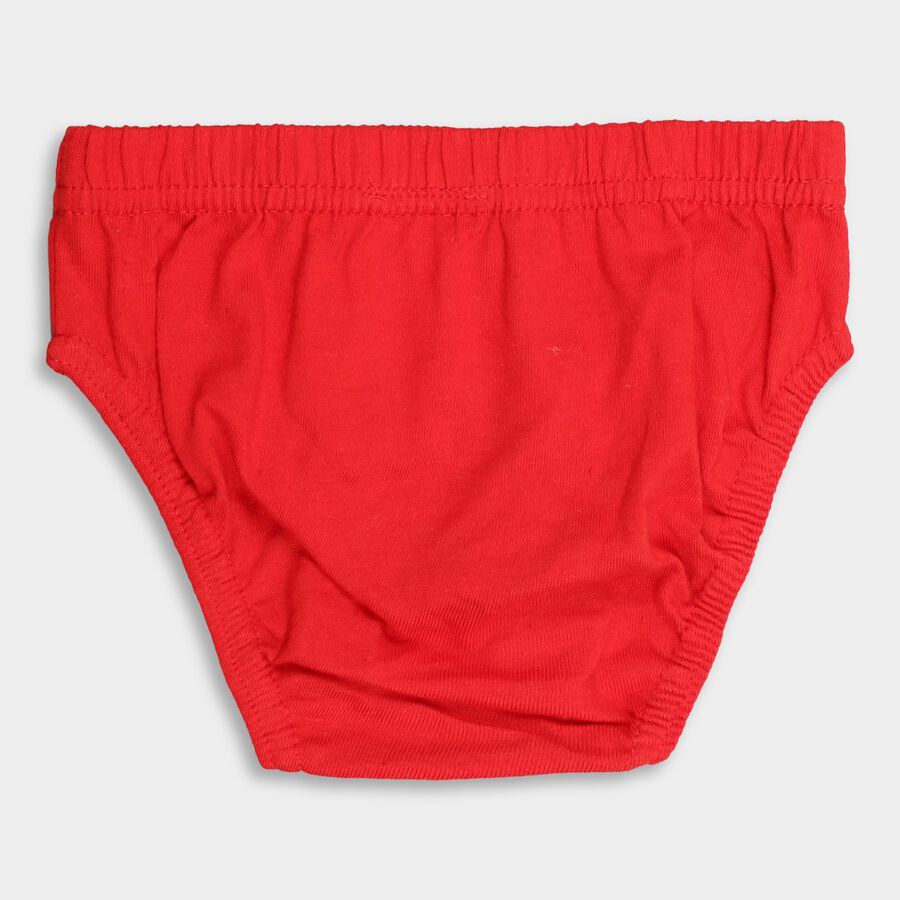 Boys' 100% Cotton Briefs, लाल, large