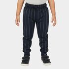 Boys' Dark Navy Blue Striped Elastic Waist Pyjama, Navy Blue, small image number null