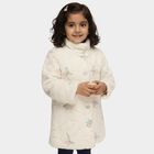 Girls Snow White High Neck Casual Jacket, White, small image number null