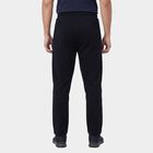 Men's Navy Blue Regular Fit Cuffed Track Pants, Navy Blue, small
