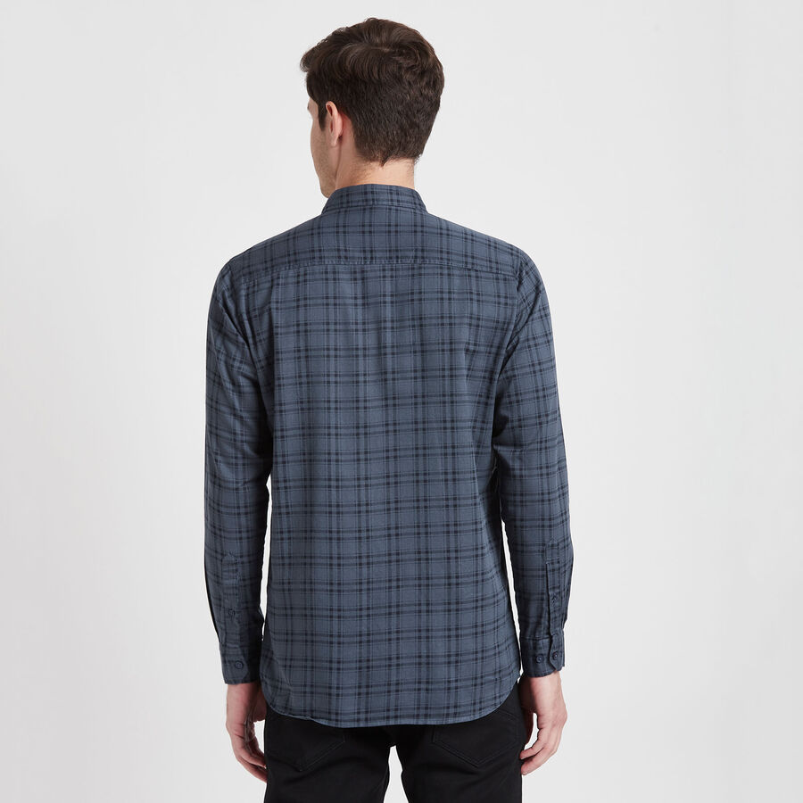 Cotton Checks Casual Shirt, Dark Grey, large image number null