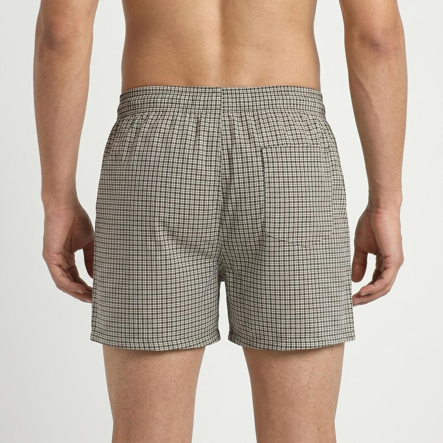 Men's Black Regular Fit Solid Boxers, Black, large