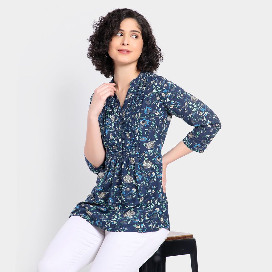 Ladies' Kurta, Navy Blue, large image number null