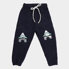 Boys' Dark Navy Blue Car Printed Elastic Waist Pyjama, Navy Blue, small image number null
