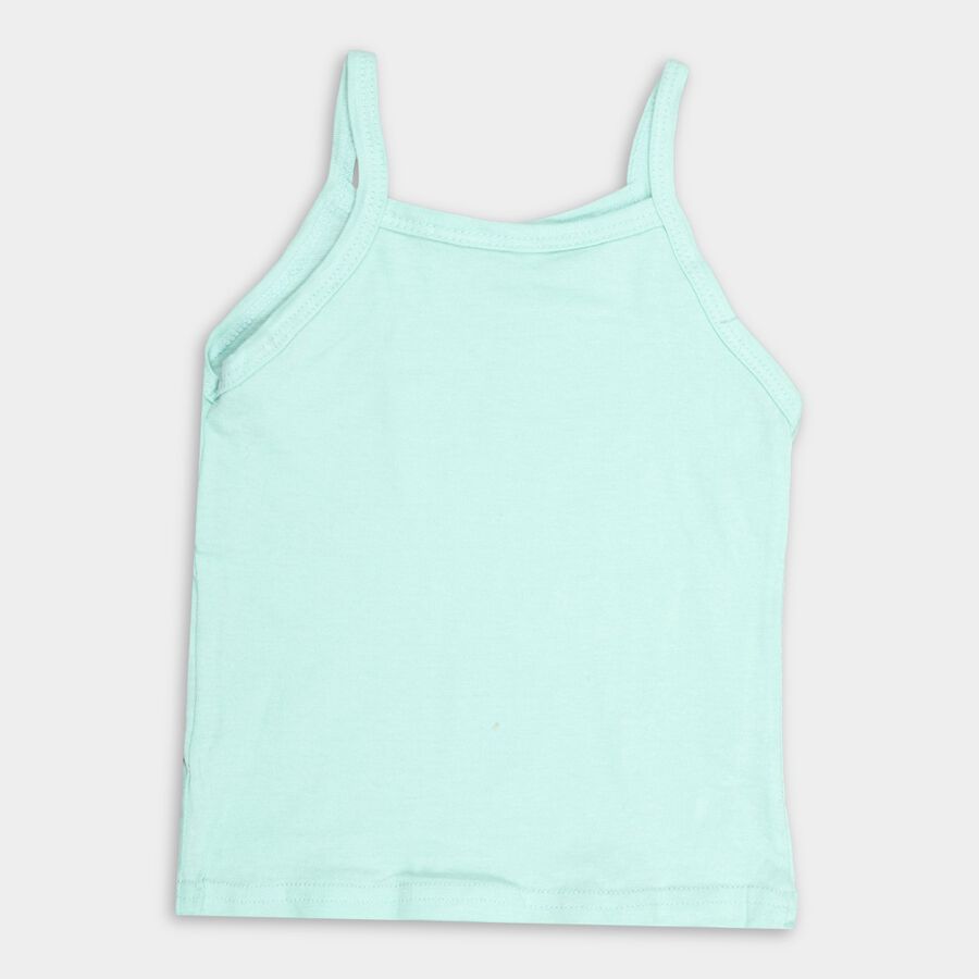 Girls' Cotton Vest, White, large image number null